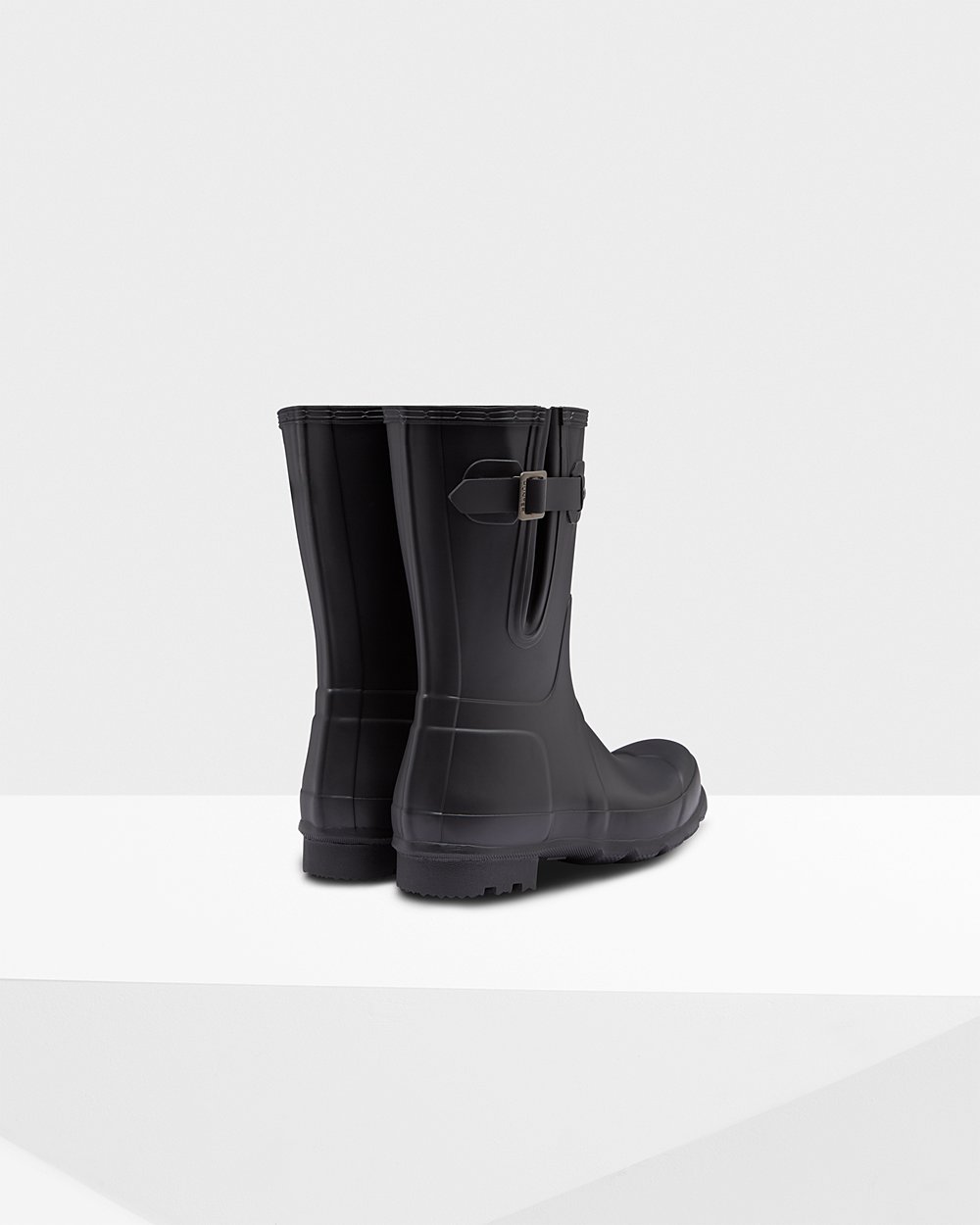 Galochas Curtas Hunter Homem Pretas - Original Side Adjustable - 64SYFZVAH